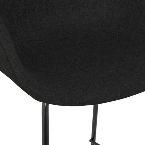 Tabouret snack mi-hauteur 'FORTI MINI' en tissu noir