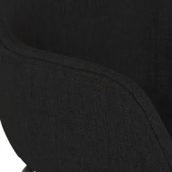 Tabouret snack mi-hauteur 'FORTI MINI' en tissu noir