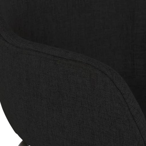 Tabouret snack mi-hauteur 'FORTI MINI' en tissu noir