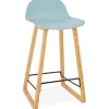 Tabouret snack mi-hauteur 'MAKI MINI' bleu style scandinave