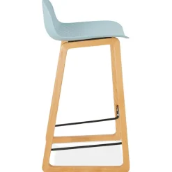 Tabouret snack mi-hauteur 'MAKI MINI' bleu style scandinave