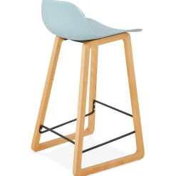 Tabouret snack mi-hauteur 'MAKI MINI' bleu style scandinave