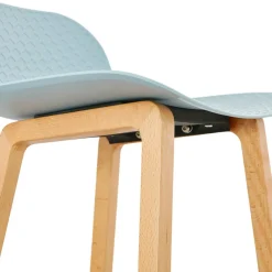 Tabouret snack mi-hauteur 'MAKI MINI' bleu style scandinave
