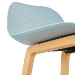 Tabouret snack mi-hauteur 'MAKI MINI' bleu style scandinave
