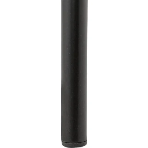Tabouret snack mi-hauteur 'FENTON MINI' en velours gris et pied en métal noir
