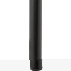 Tabouret snack mi-hauteur 'SPARK MINI' en velours noir et pieds en métal noir