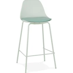 Tabouret snack mi-hauteur 'COOKIE MINI' vert clair style industriel
