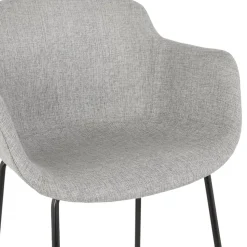 Tabouret snack mi-hauteur 'FORTI MINI' en tissu gris clair