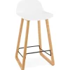 Tabouret snack mi-hauteur 'MAKI MINI' blanc style scandinave