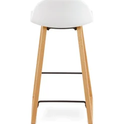 Tabouret snack mi-hauteur 'MAKI MINI' blanc style scandinave