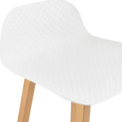 Tabouret snack mi-hauteur 'MAKI MINI' blanc style scandinave