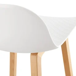 Tabouret snack mi-hauteur 'MAKI MINI' blanc style scandinave