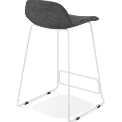 Tabouret snack mi-hauteur 'MOSKOW MINI' avec pieds en métal blanc