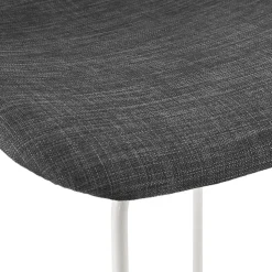 Tabouret snack mi-hauteur 'MOSKOW MINI' avec pieds en métal blanc