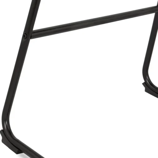 Tabouret snack mi-hauteur 'FISH MINI' en matière synthétique brune et pieds en métal noir