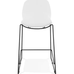 Tabouret snack mi-hauteur 'BERLIN MINI' blanc empilable moderne