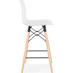 Tabouret snack mi-hauteur 'MOZAIK MINI' blanc style scandinave