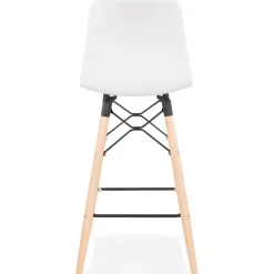 Tabouret snack mi-hauteur 'MOZAIK MINI' blanc style scandinave