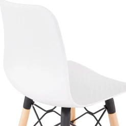 Tabouret snack mi-hauteur 'MOZAIK MINI' blanc style scandinave