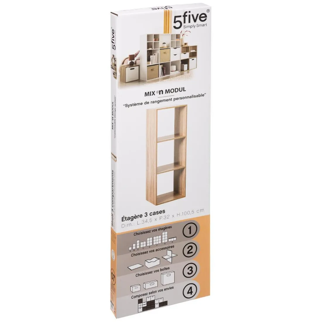 Étagère à 3 cases