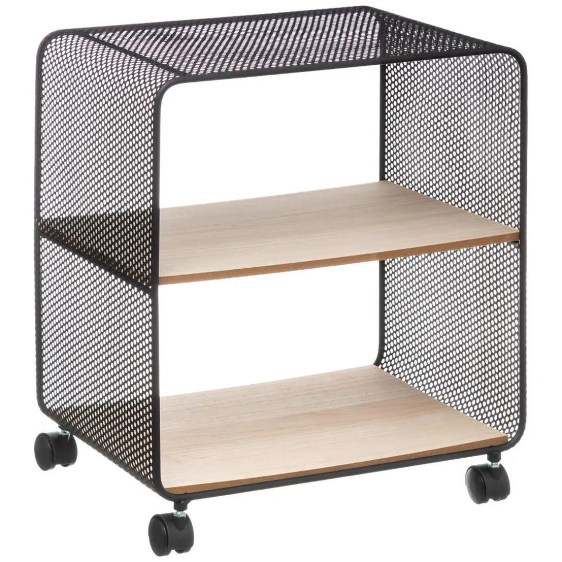 Étagère 2 Cases Métal Et Bois