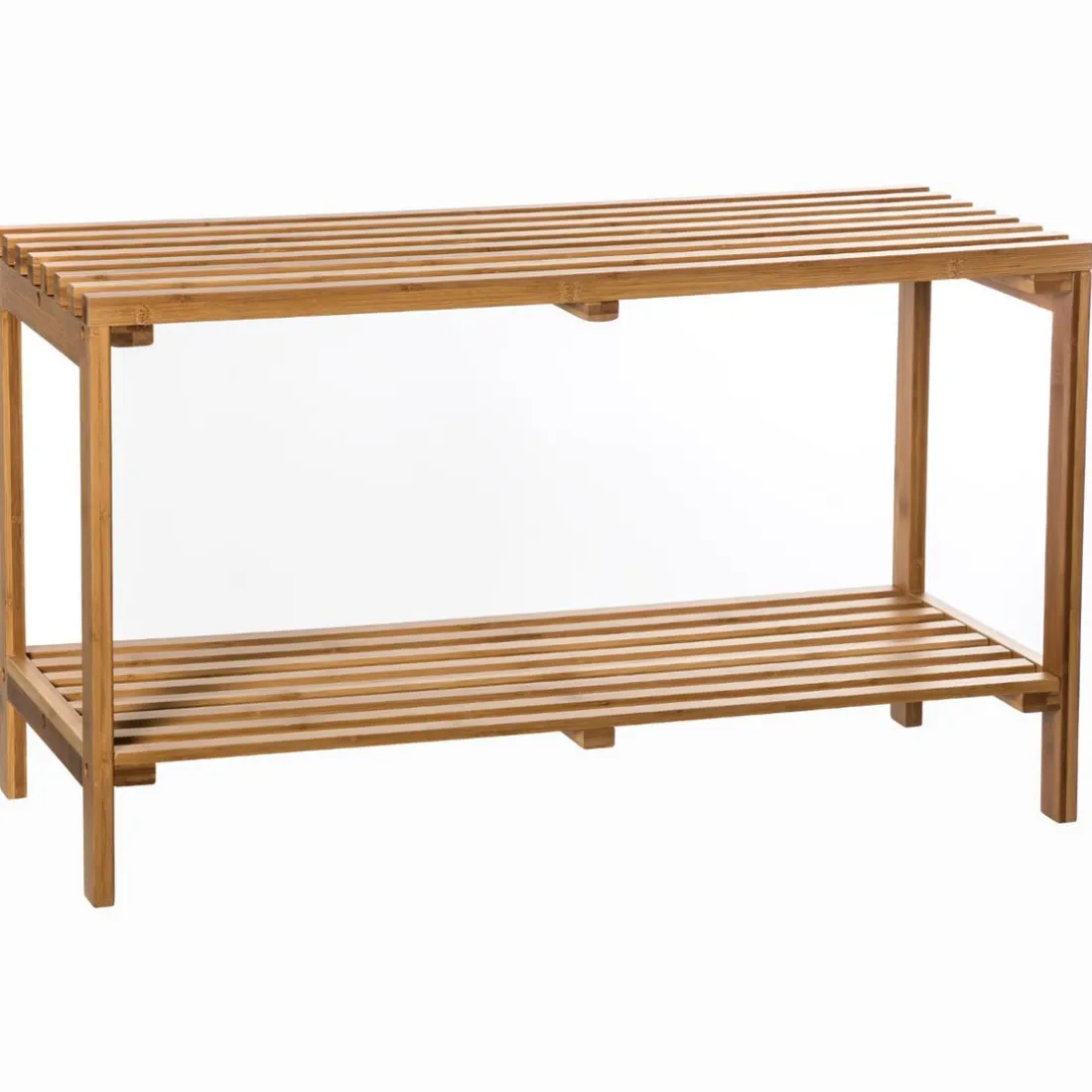 Étagère 2 niveaux bambou