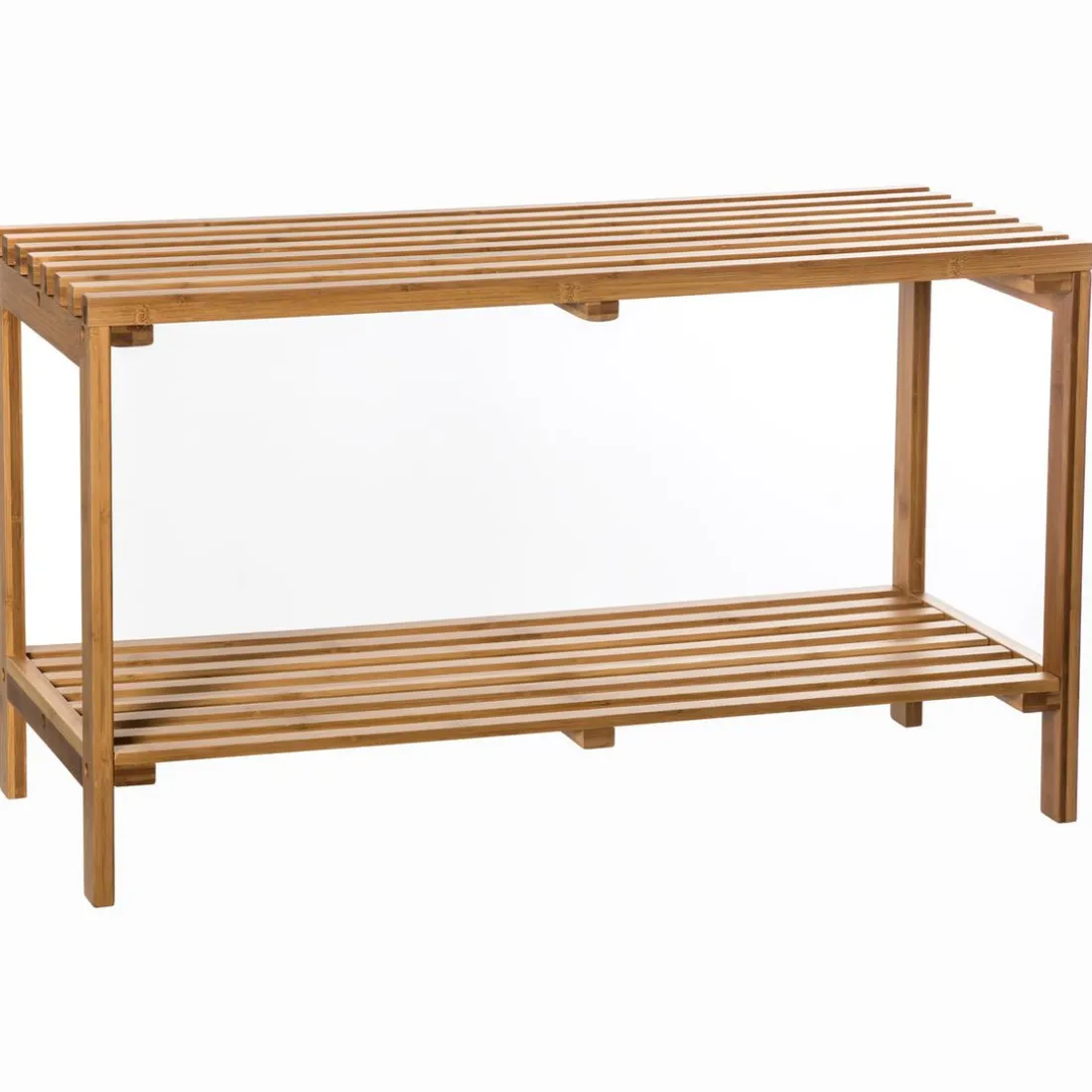 Étagère 2 niveaux bambou