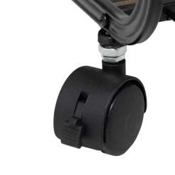 Étagère 2 niveaux en métal et bois noir