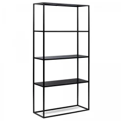 Étagère 4 niveaux en métal noir Style Industriel