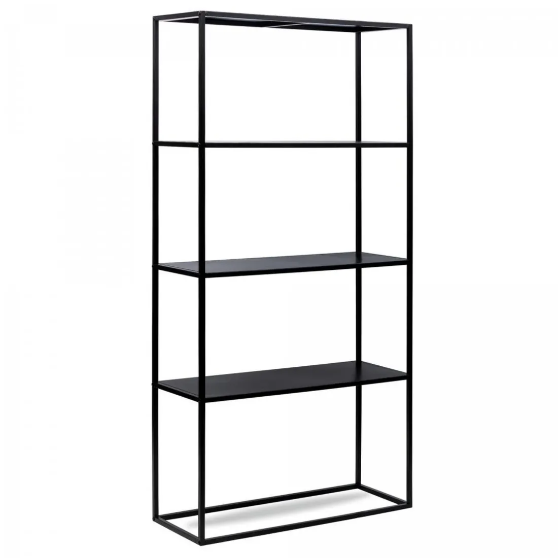 Étagère 4 niveaux en métal noir Style Industriel