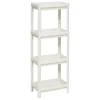 Étagère 4 niveaux en plastique blanc