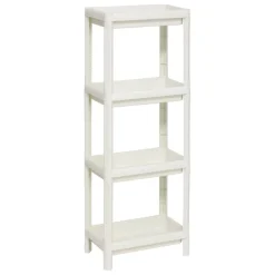 Étagère 4 niveaux en plastique blanc