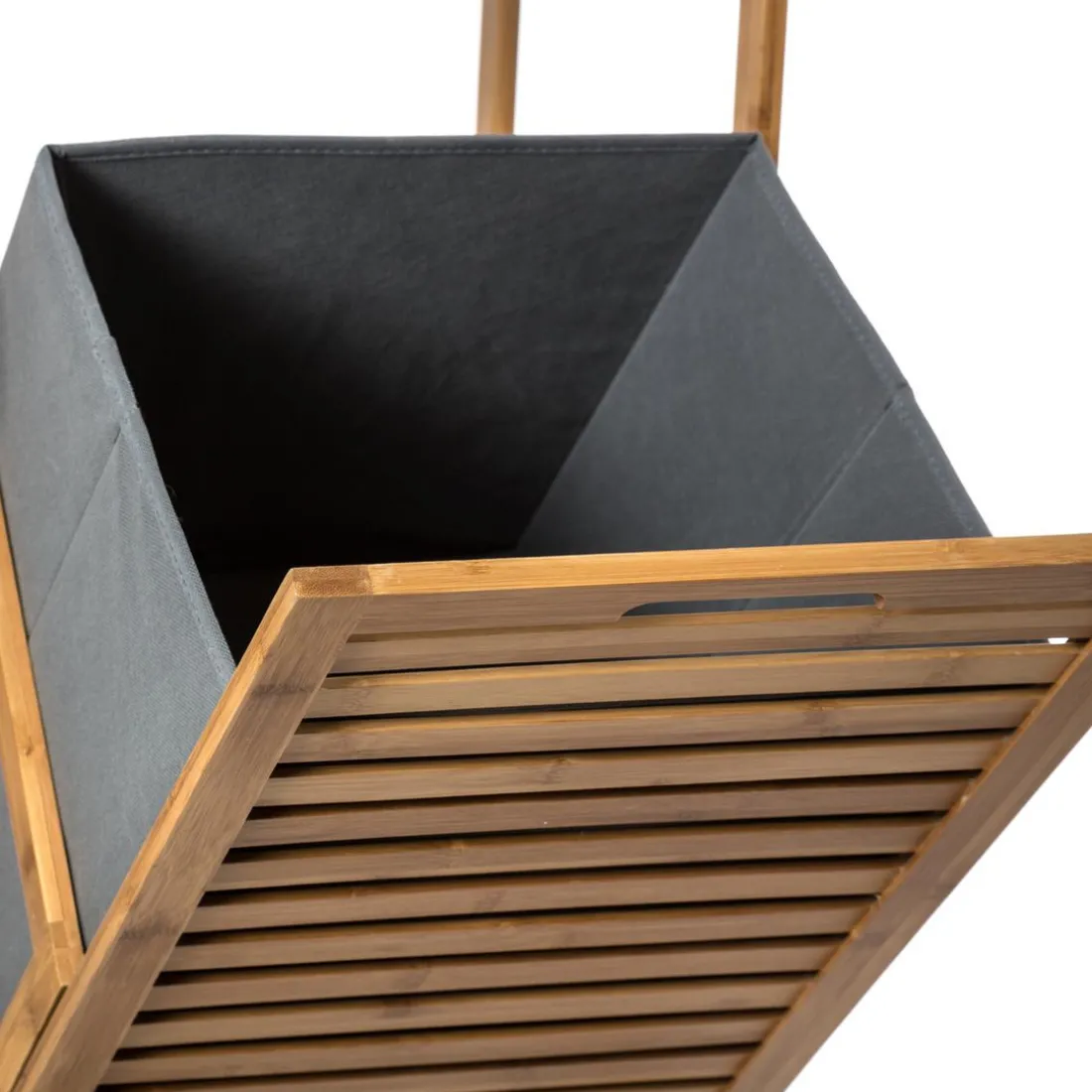 Étagère 2 Niveaux et Panier à Linge