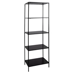 Étagère 4 étages 170 cm Noir PERKAR