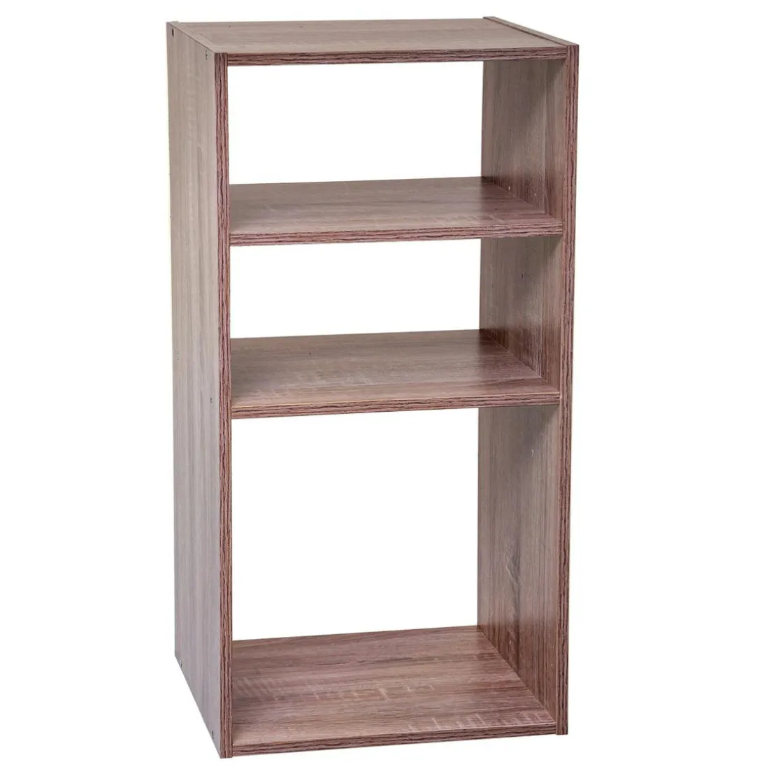 Étagère Bois 2 + 1 Cases Mix Naturel