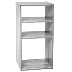 Étagère Bois 2+1 Cases Mix Gris