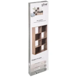 Étagère Bois 8 Cases Mix Naturel