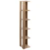 Étagère colonne d'angle effet chêne naturel beige
