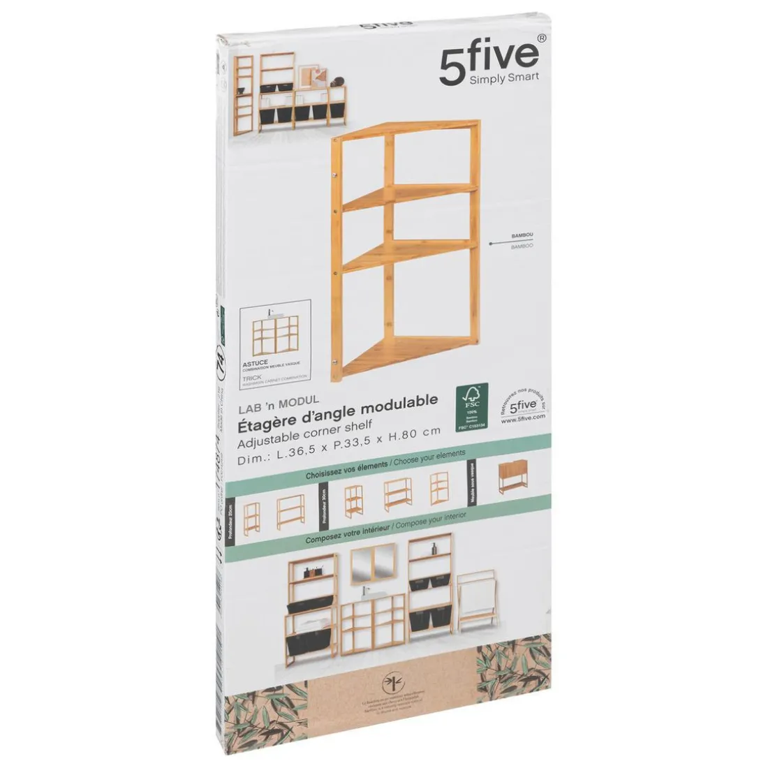 Étagère d'angle 3 niveaux