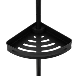 Étagère de douche télescopique rectangle noir