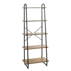 étagère de rangement en métal laqué noir