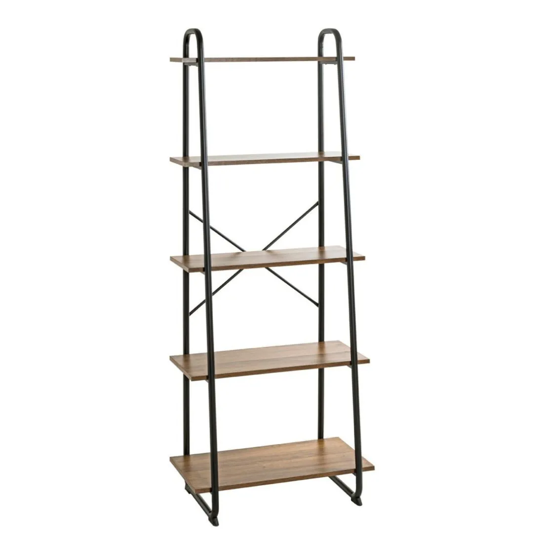 étagère de rangement en métal laqué noir