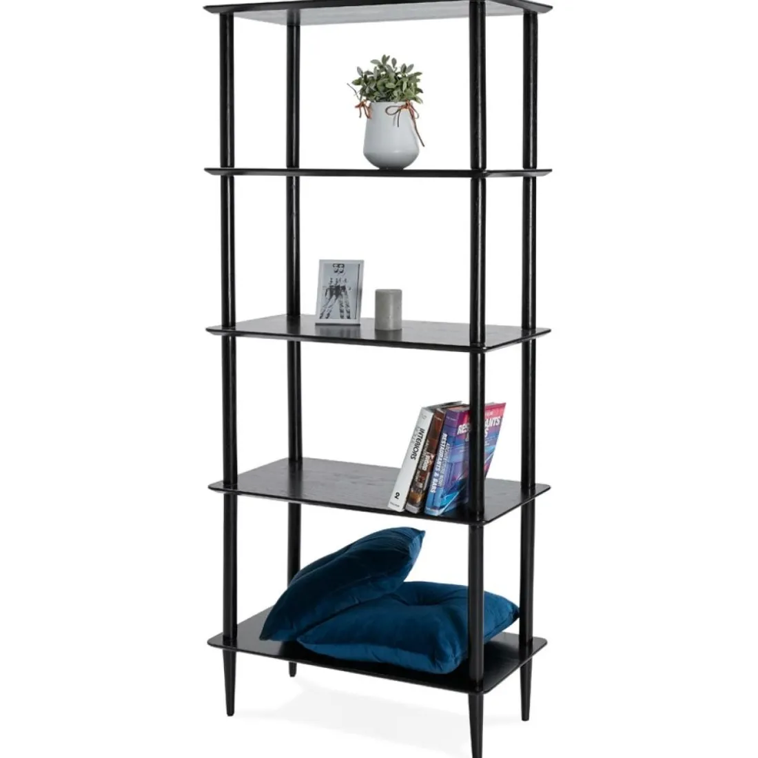 Étagère design 'RACK' noire en bois style scandinave