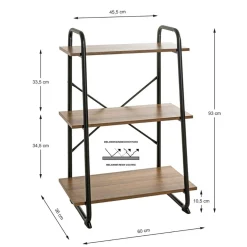 étagère en métal laqué noir,