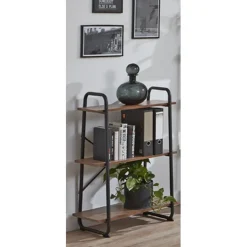 étagère en métal laqué noir,