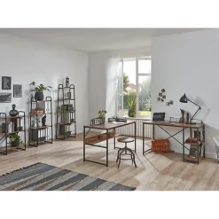 étagère en métal laqué noir,