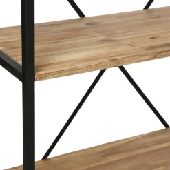 Étagère En Métal noir et bois