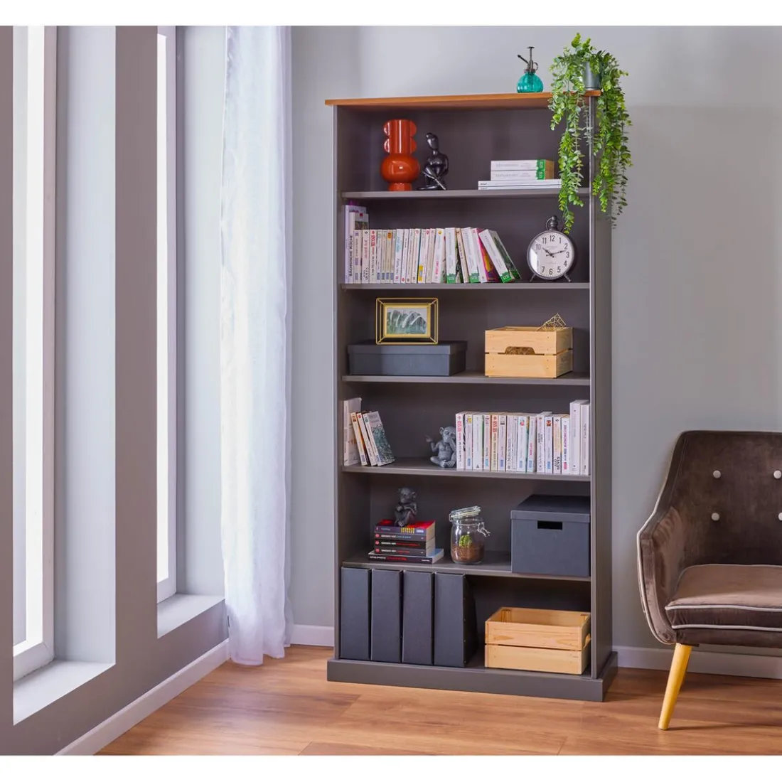 Étagère LUZERNA 6 niveaux - gris