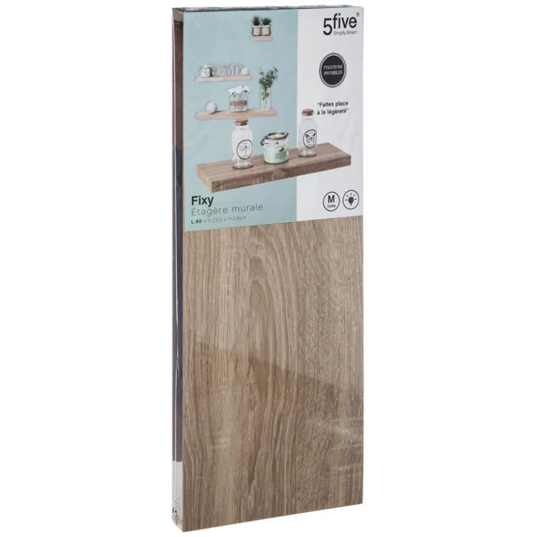 Étagère murale chêne naturel L60