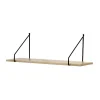 Étagère murale style industriel plateau en bois et support métal